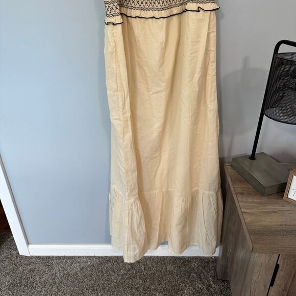 NWT The Good Journey Light Beige & Black Tiered Midi Dress Women's Size XL - Picture 3 of 9